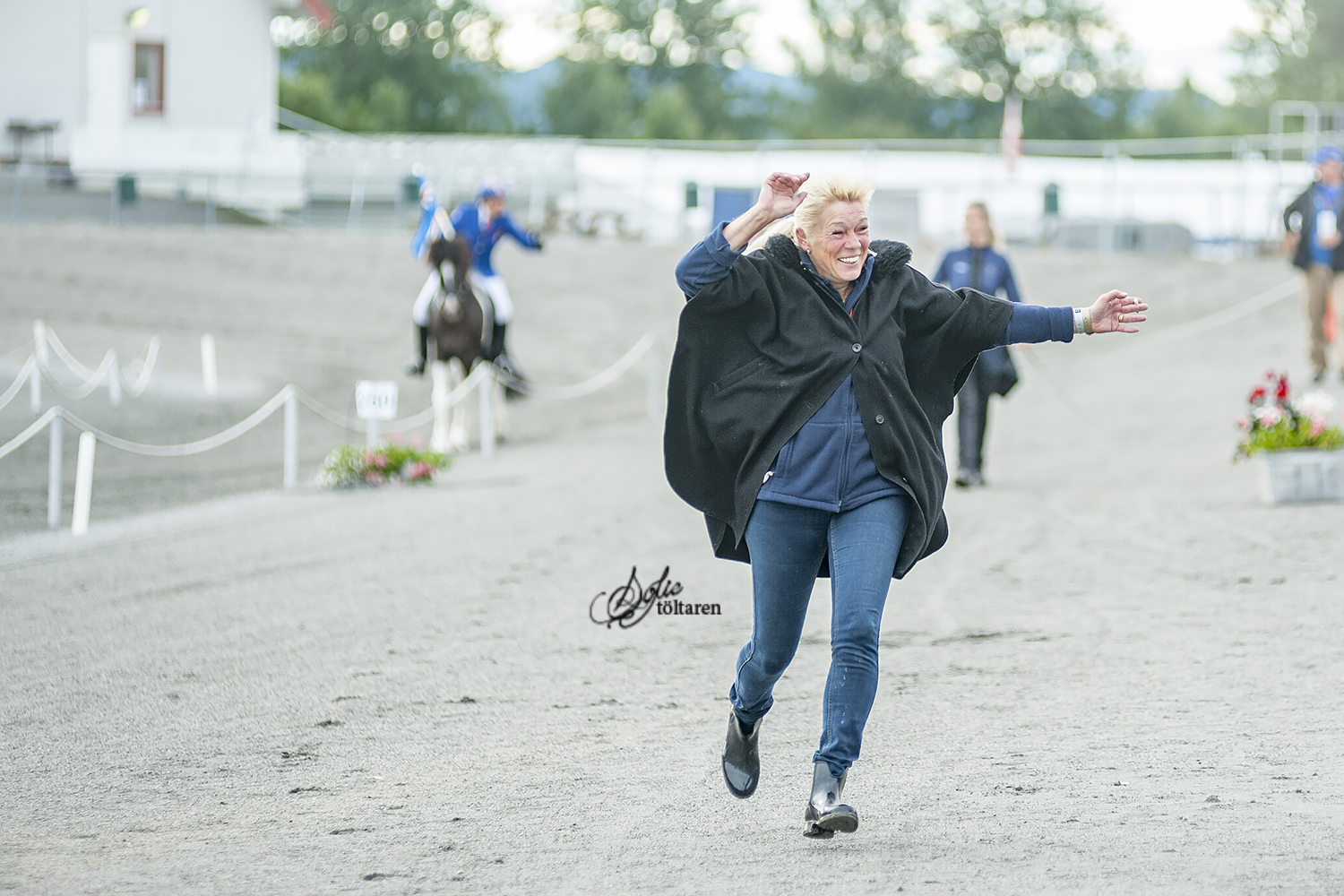 Så här glad får man bli när ens nya häst vinner B-finalen Foto: Sofie Lahtinen Carlsson